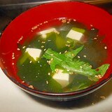 簡単～豆腐とわかめの中華スープ